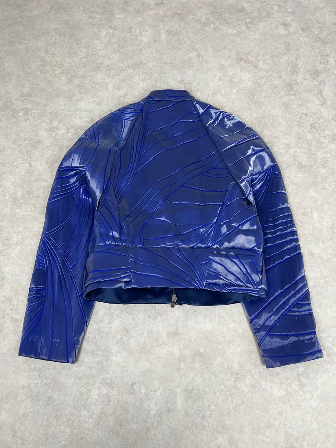 AW2018 Emporio Armani Blue Extra Contemporary Bomber Jacket jhAXOEX 5