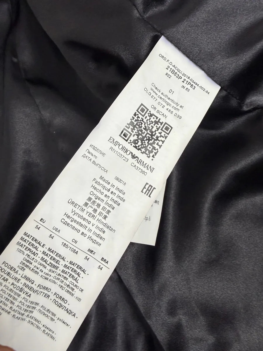 AW2018 Emporio Armani Navy Multi Zip Suede Leather Jacket CDcCtLO 7