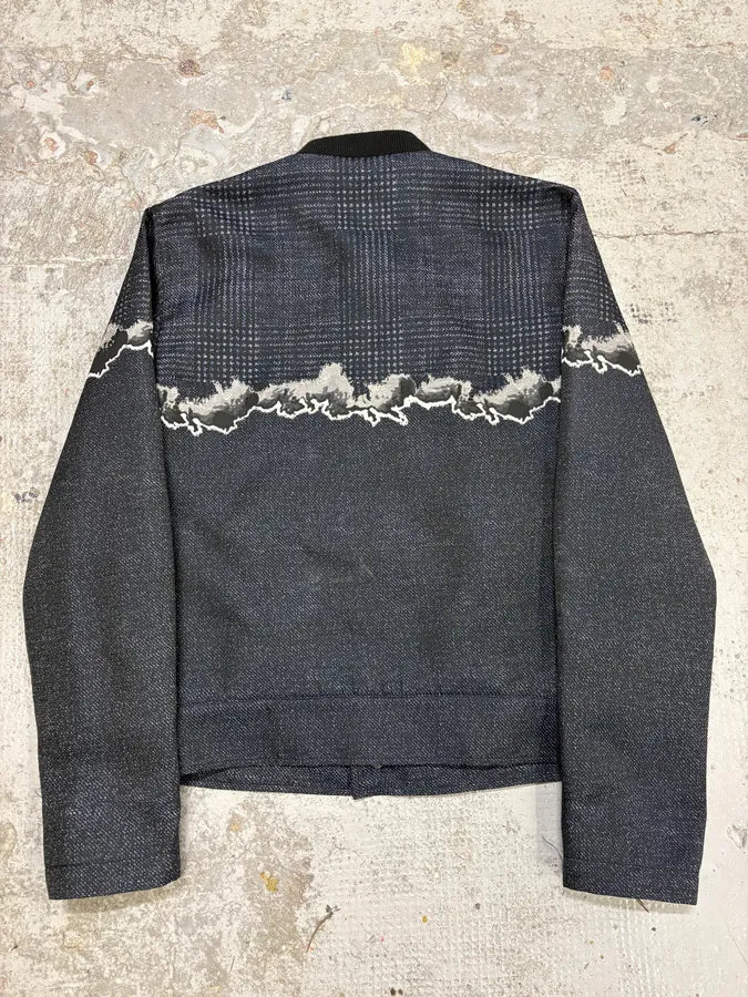 AW2018 Emporio Armani Navy Two Tone Bomber Jacket MgHrmnY 5