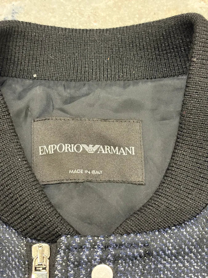 AW2018 Emporio Armani Navy Two Tone Bomber Jacket MgHrmnY 7