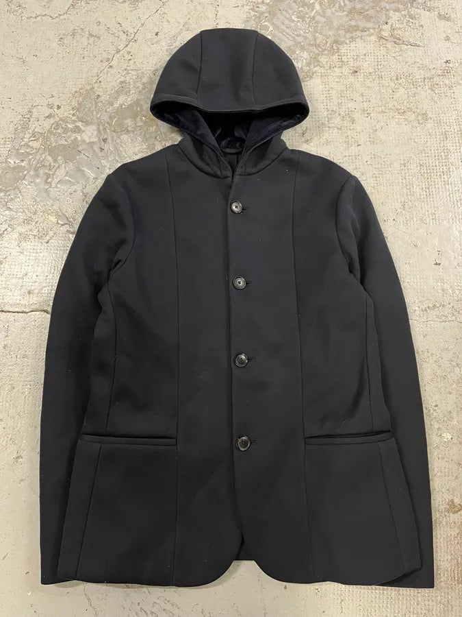 AW2018 Emporio Armani Navy Wool Hooded Blazer Jacket RUVUljO 3