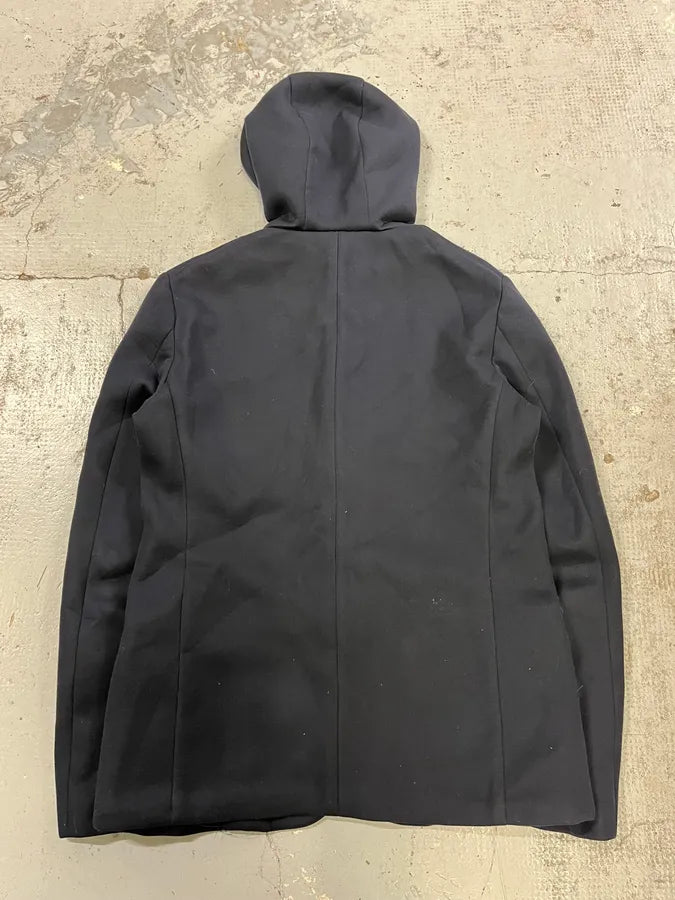 AW2018 Emporio Armani Navy Wool Hooded Blazer Jacket RUVUljO 6