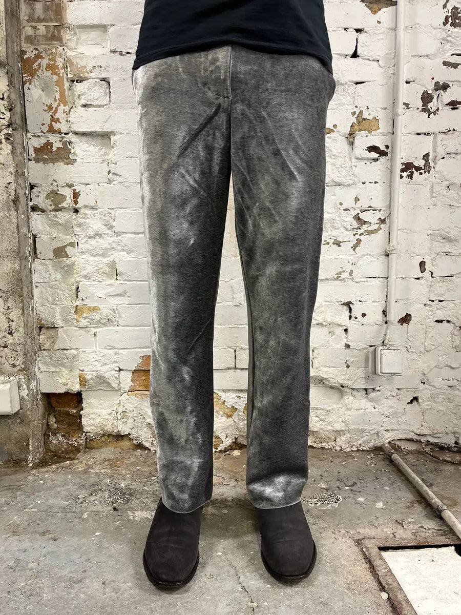 AW2018 Giorgio Armani Belted Wide Soft Grey Silver Pants JNGiPyA 1