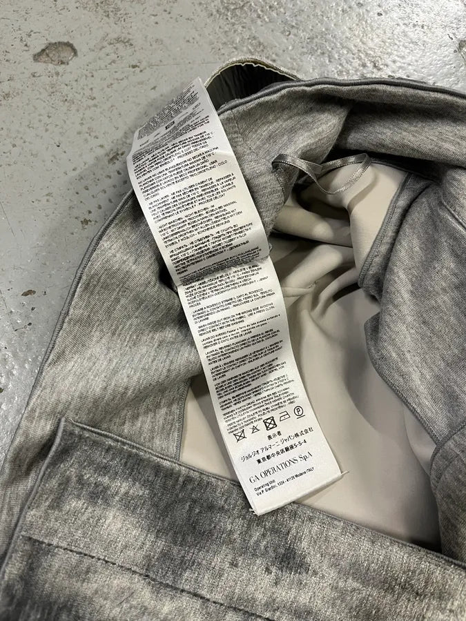 AW2018 Giorgio Armani Belted Wide Soft Grey Silver Pants JNGiPyA 10