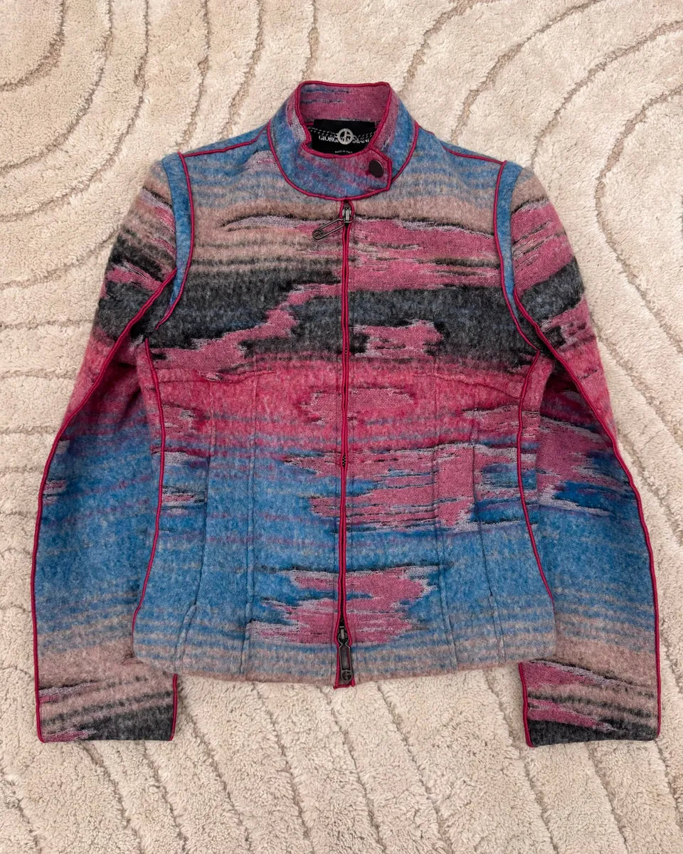 AW2018 Giorgio Armani Sunrise Mirage Shearling Fur Jacket nfFrpFz 1