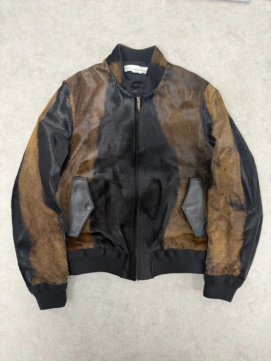 AW2018 Golden Goose Black & Brown Pony Hair Leather Jacket SXtzheg 0