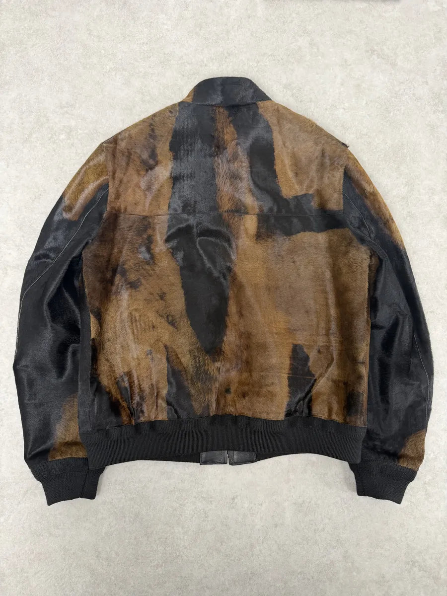 AW2018 Golden Goose Black & Brown Pony Hair Leather Jacket SXtzheg 1