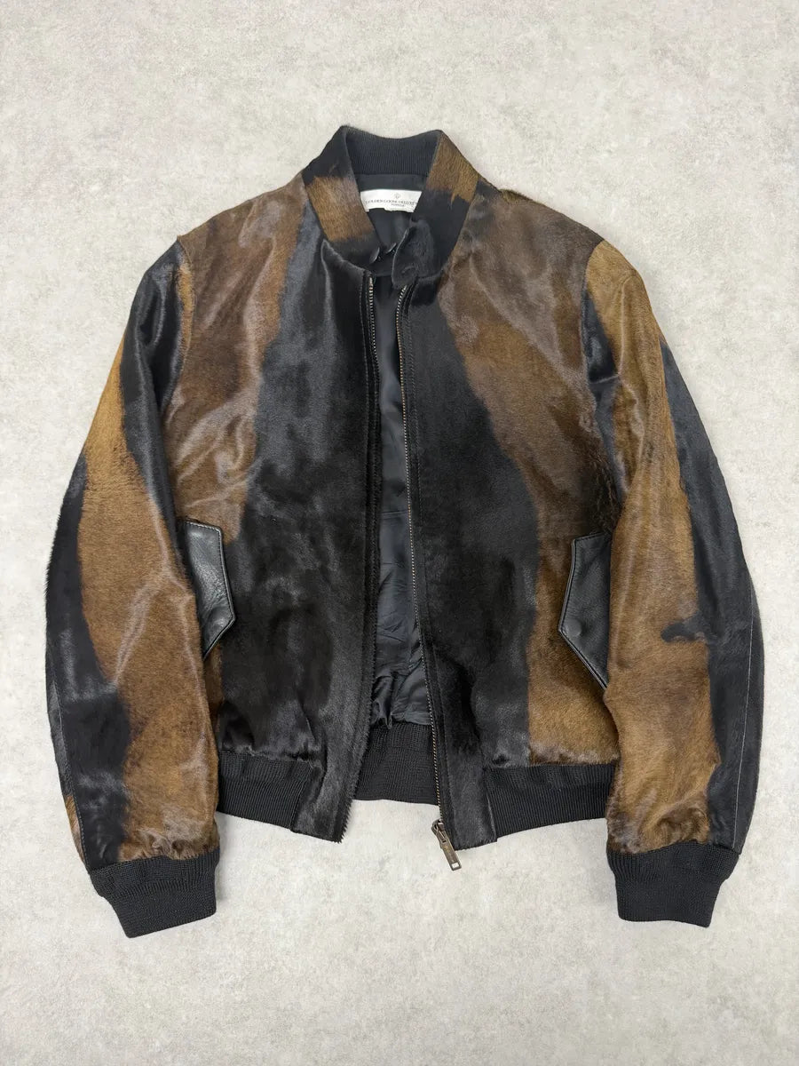 AW2018 Golden Goose Black & Brown Pony Hair Leather Jacket SXtzheg 10