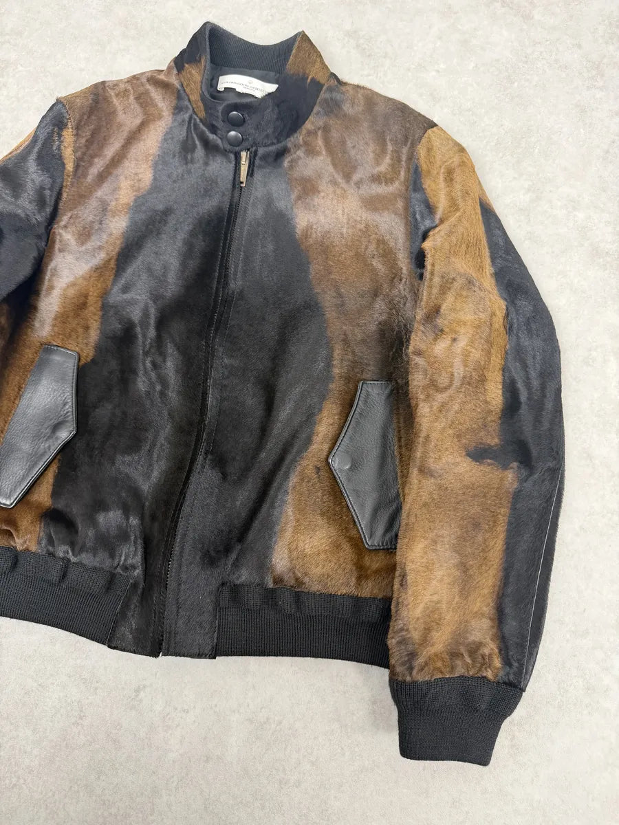 AW2018 Golden Goose Black & Brown Pony Hair Leather Jacket SXtzheg 5