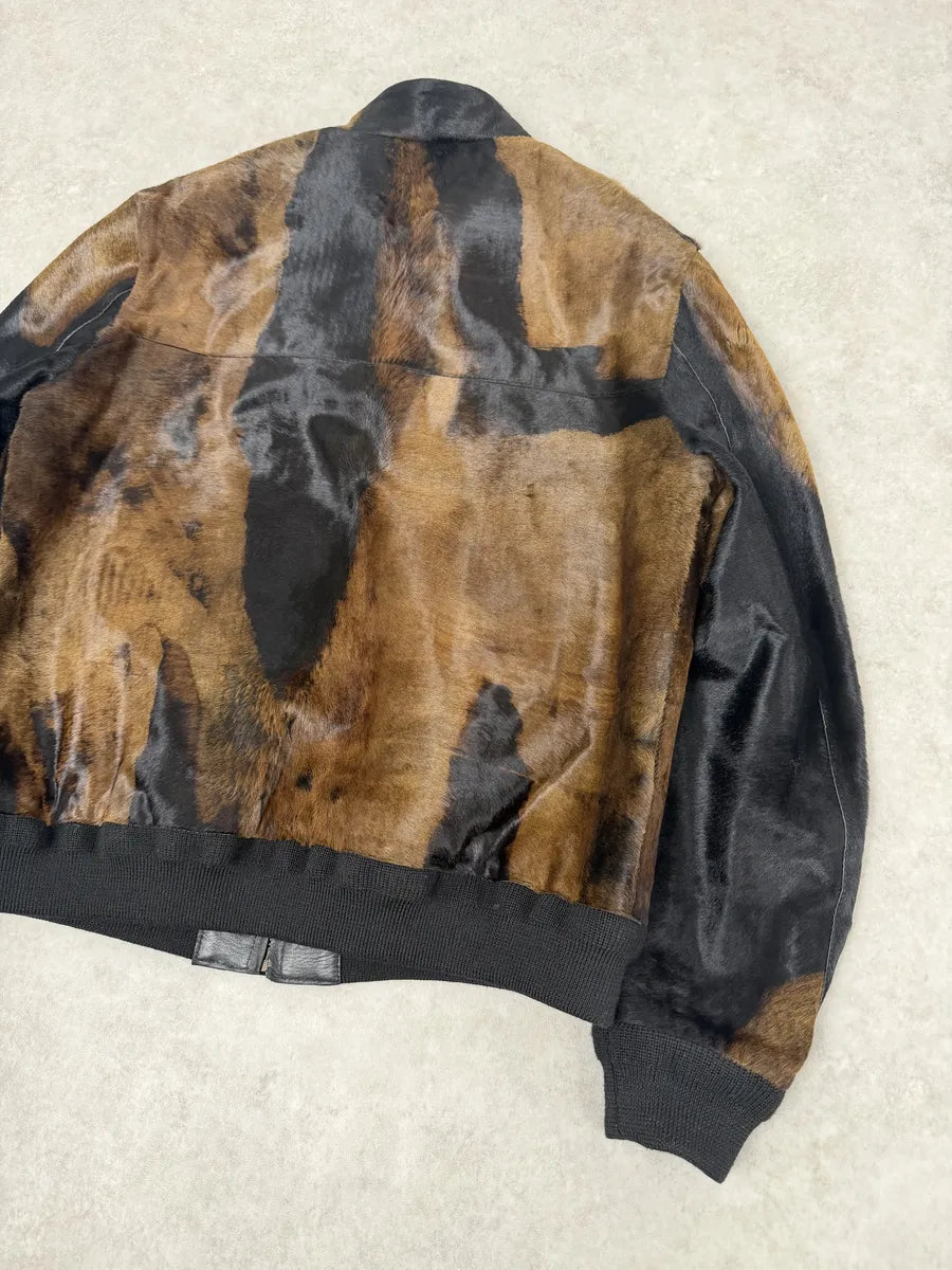 AW2018 Golden Goose Black & Brown Pony Hair Leather Jacket SXtzheg 6