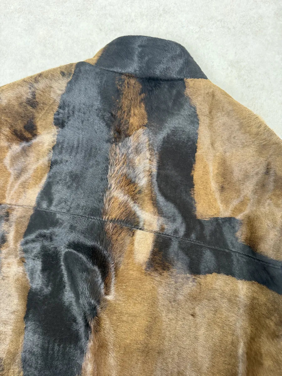 AW2018 Golden Goose Black & Brown Pony Hair Leather Jacket SXtzheg 7