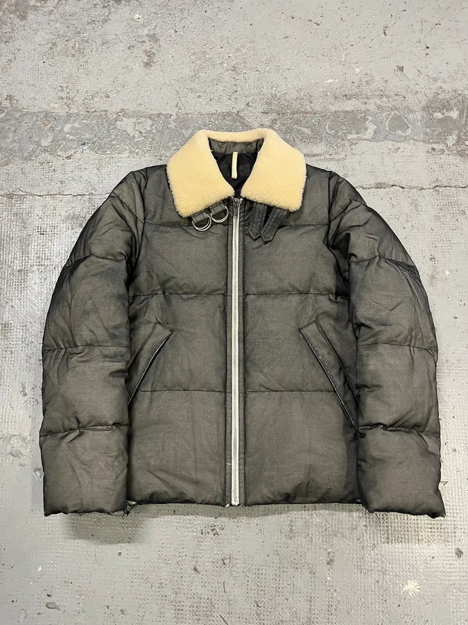 AW2018 Helmut Lang Astro Grey Net Puffer Jacket OTdFuOh 0