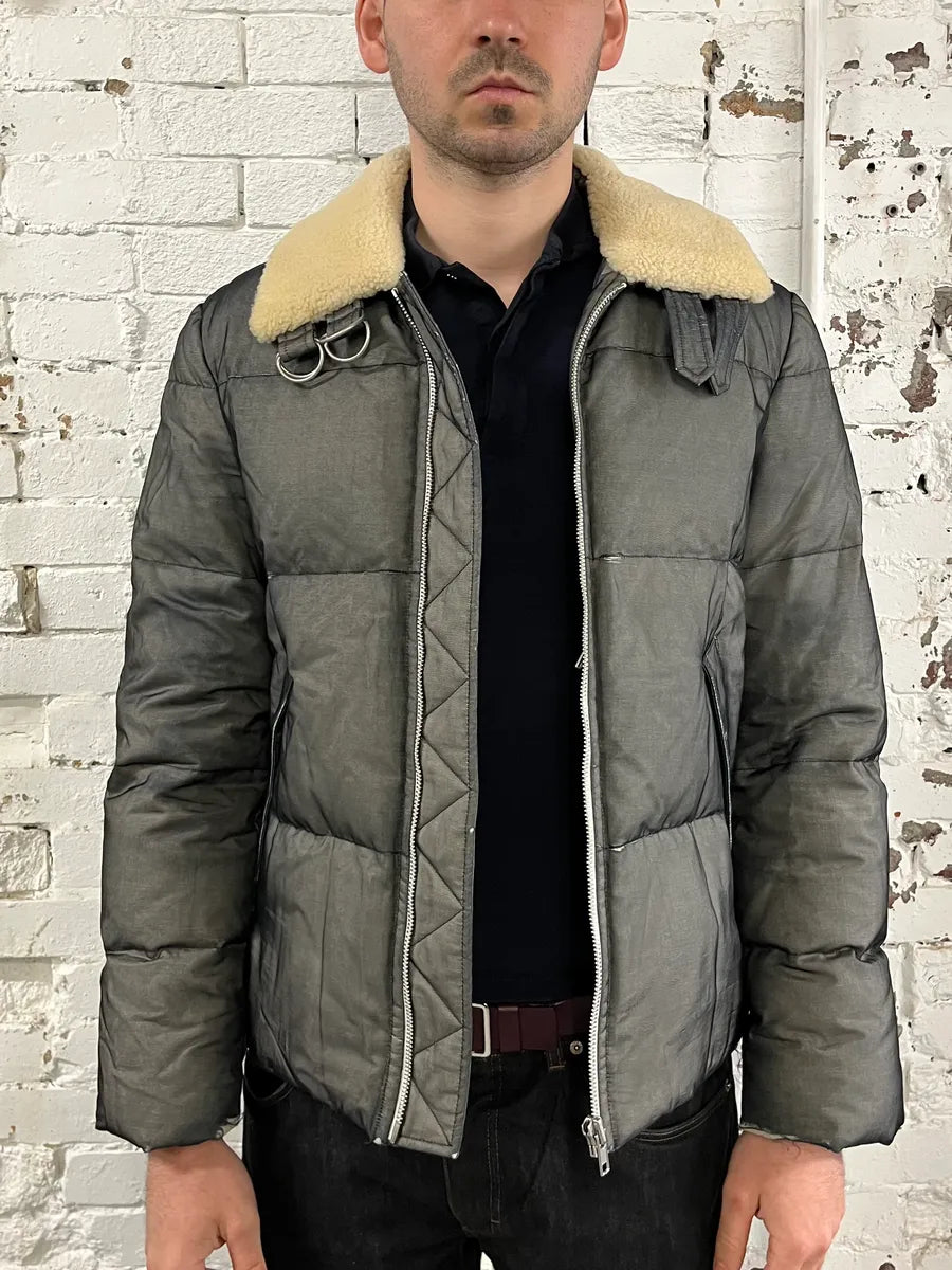AW2018 Helmut Lang Astro Grey Net Puffer Jacket OTdFuOh 1