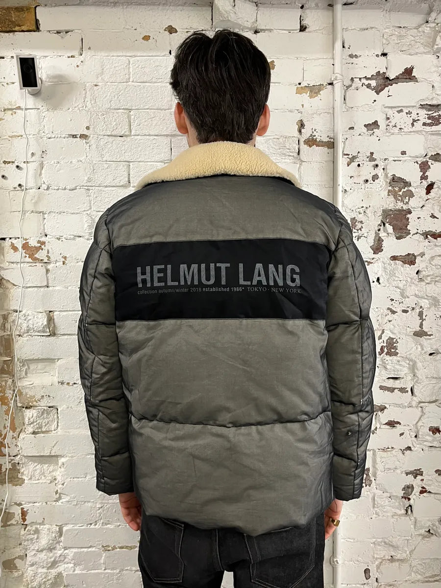 AW2018 Helmut Lang Astro Grey Net Puffer Jacket OTdFuOh 2