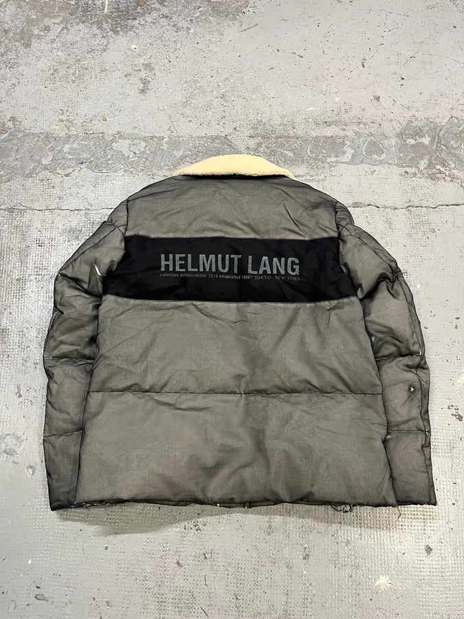 AW2018 Helmut Lang Astro Grey Net Puffer Jacket OTdFuOh 6