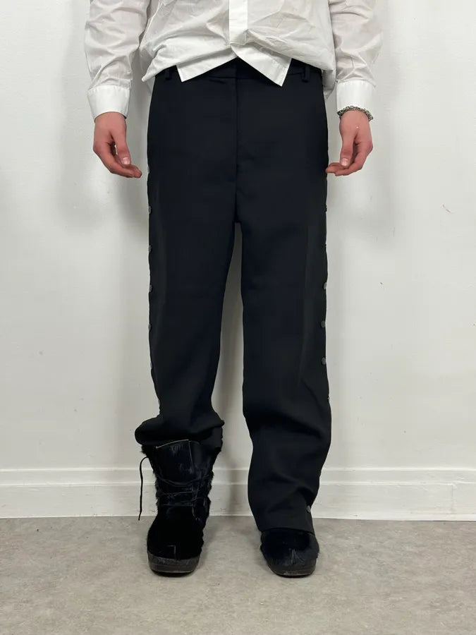 AW2018 Maison Margiela Black Button Dress Pants XUzFHri 1