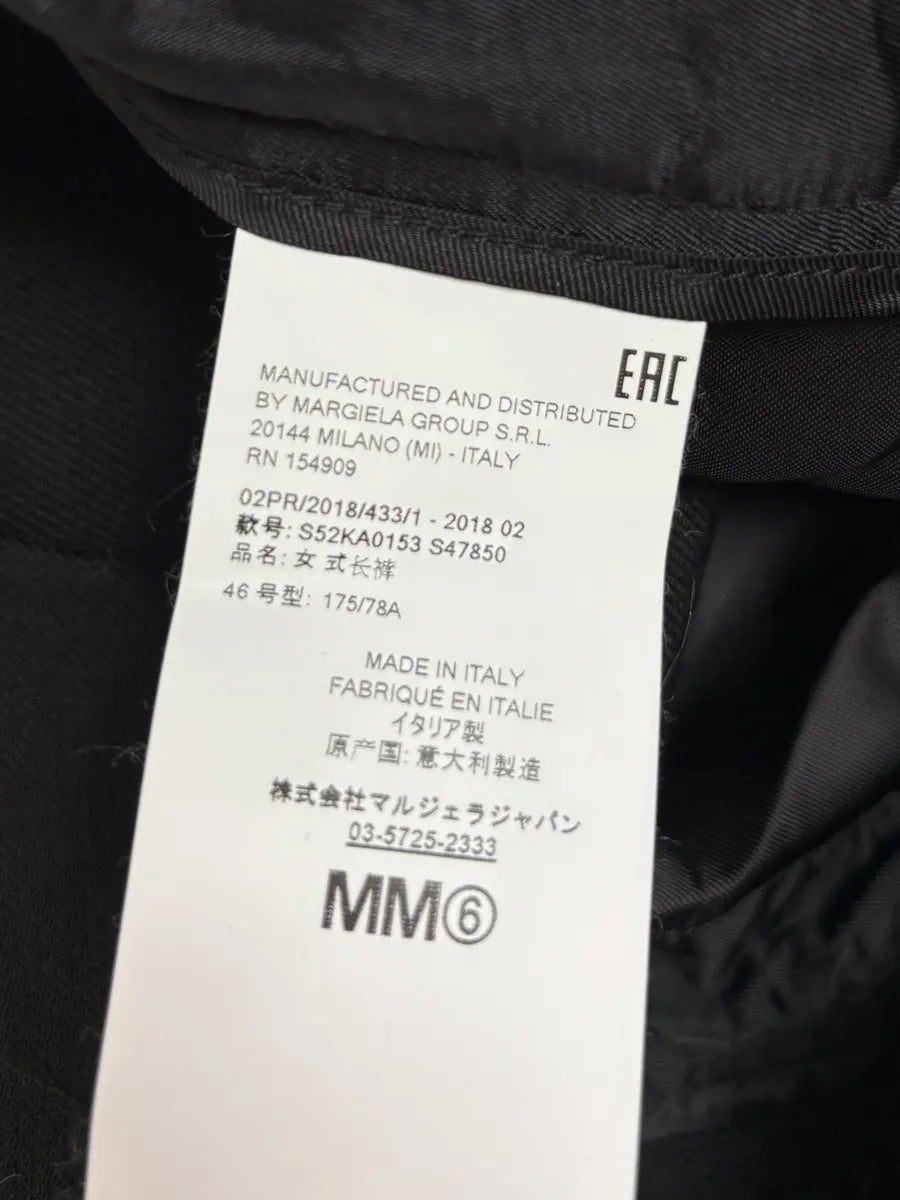 AW2018 Maison Margiela Black Button Dress Pants XUzFHri 9