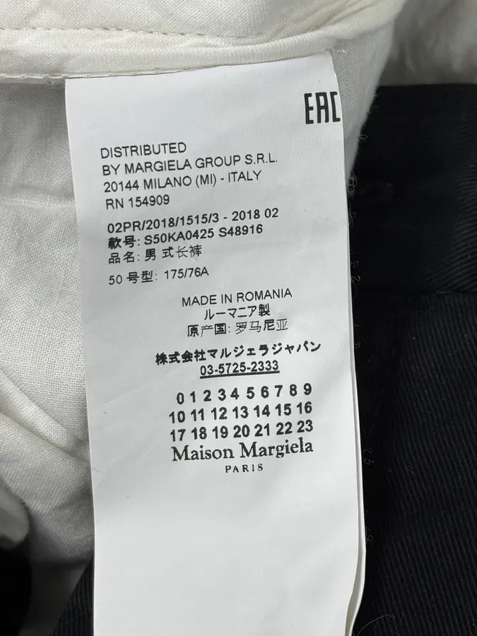 AW2018 Maison Margiela Black Signature Chino Pants dxLTpHm 11