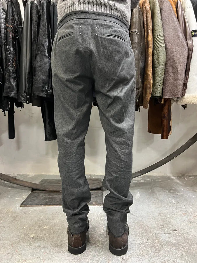 SS2015 Maison Margiela Grey Wool Tailored Pants vQZNHjt 5