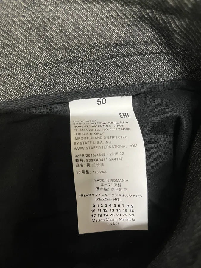 SS2015 Maison Margiela Grey Wool Tailored Pants vQZNHjt 8