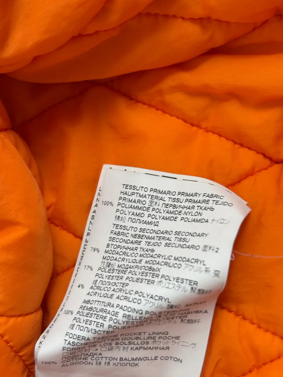 AW2018 Maison Margiela Orange Navy Fur Collar Bomber Jacket oLTylXL 8