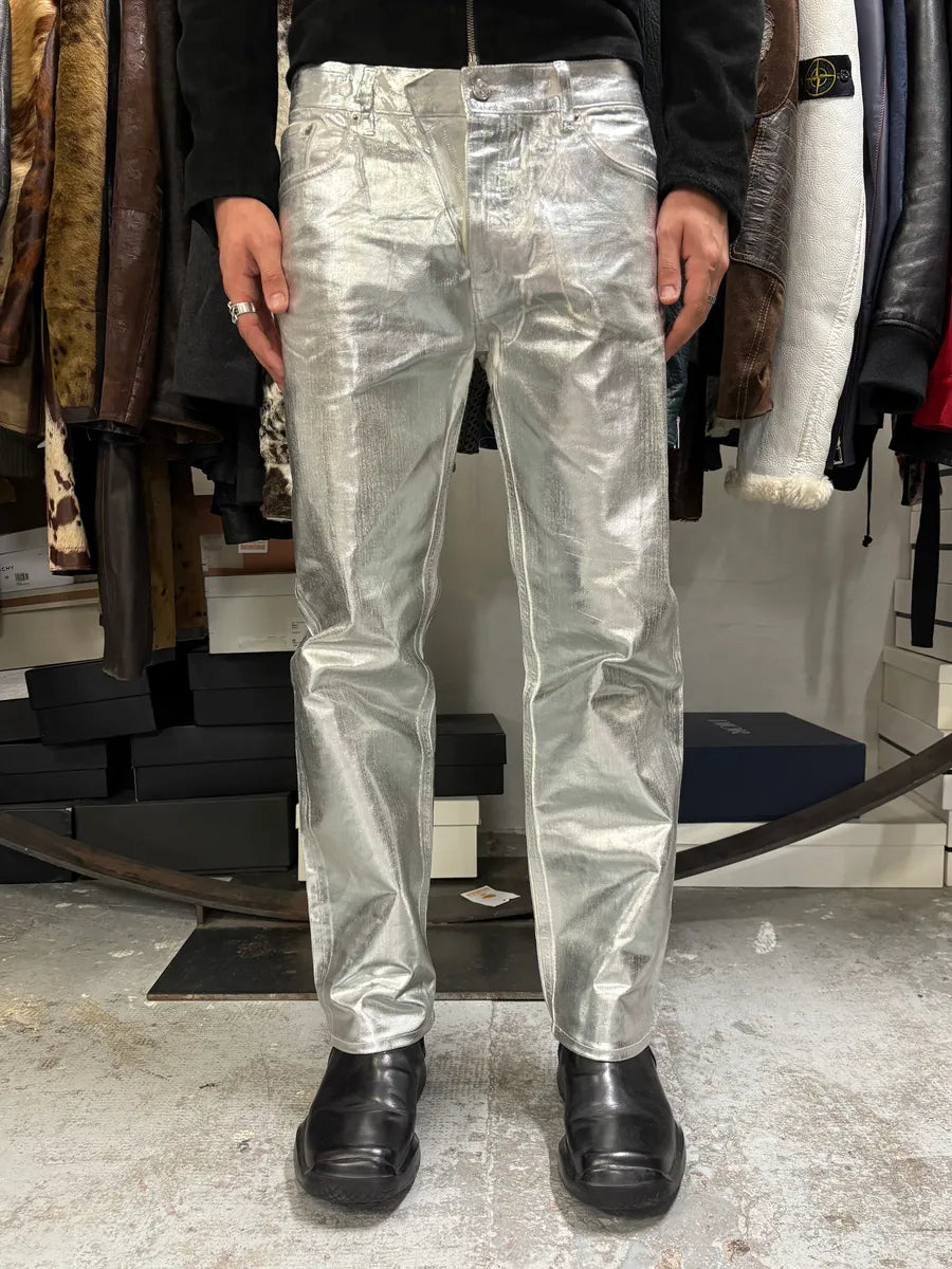 AW2018 Maison Margiela Silver Astro White Jeans wORmUFY 0