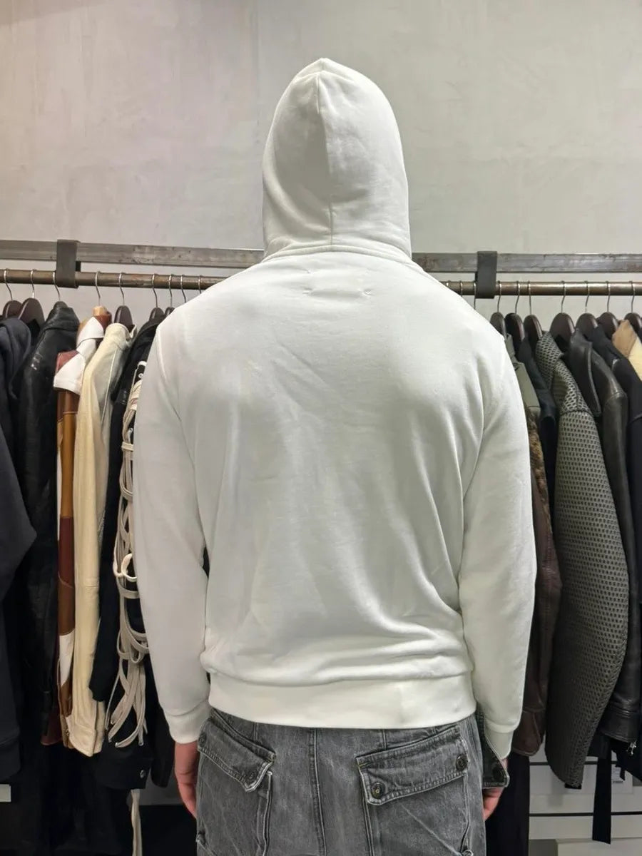 AW2018 Maison Margiela White 5 Zips Zip-up Hoodie fRtvEBp 2