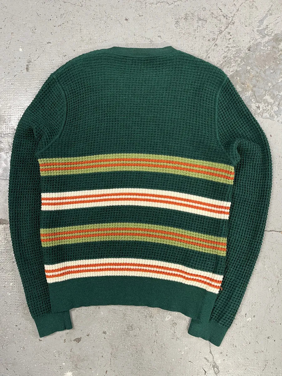AW2018 Marni Wool Forest Green Stripped Sweater (S) lTaTVFx 3