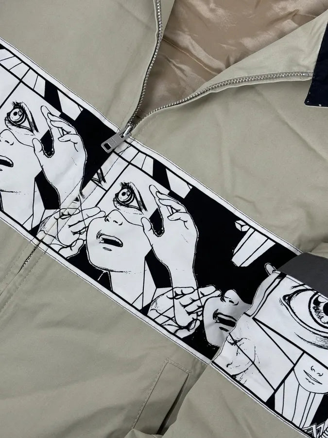 SS2018 Prada Beige Comics Light Classy Jacket dAvYubd 11