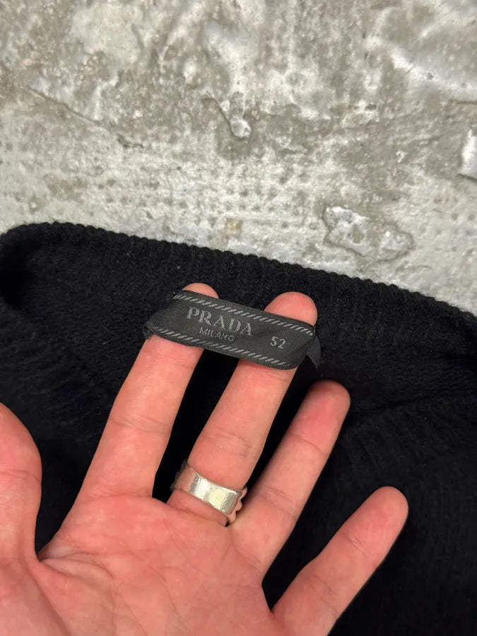 AW2018 Prada Black & Red Fire Sweater rCPAuPj 9