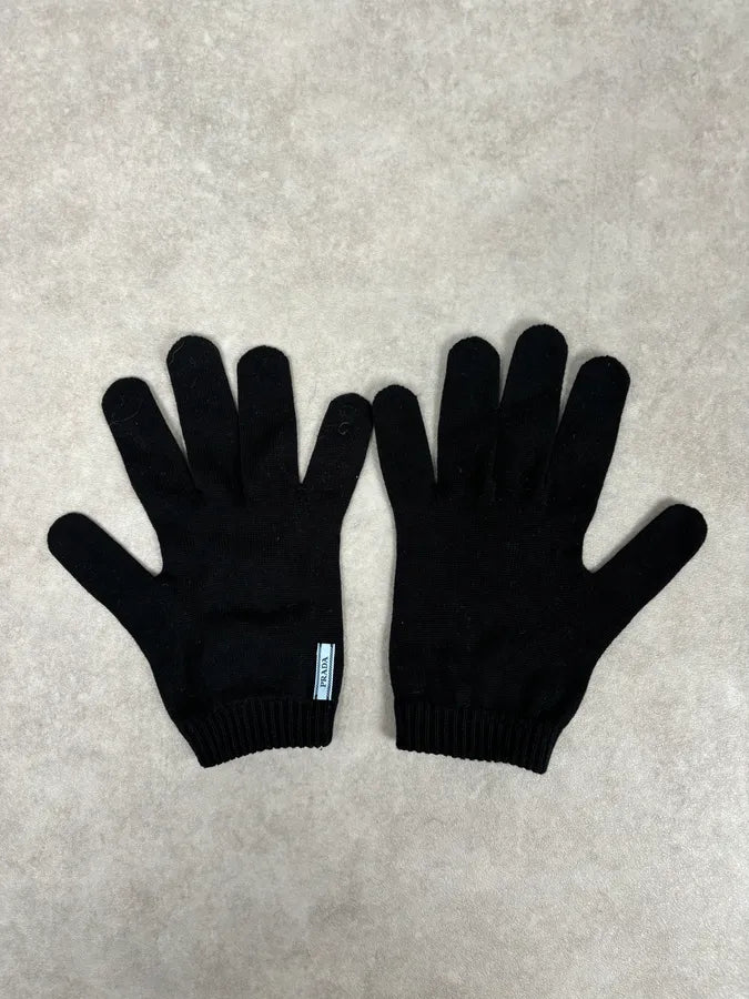 AW2018 Prada Black Signature Gloves JxEOidf 2