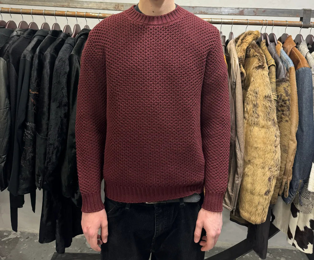 AW2018 Prada Bordeaux Wool Sweater (L) TUpJiOM 1