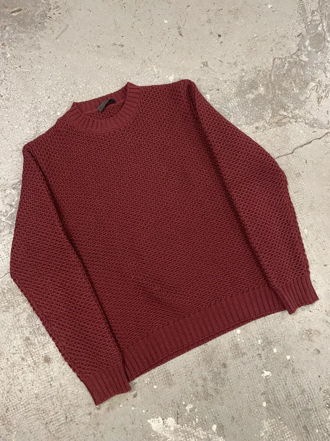 AW2018 Prada Bordeaux Wool Sweater (L) TUpJiOM 3