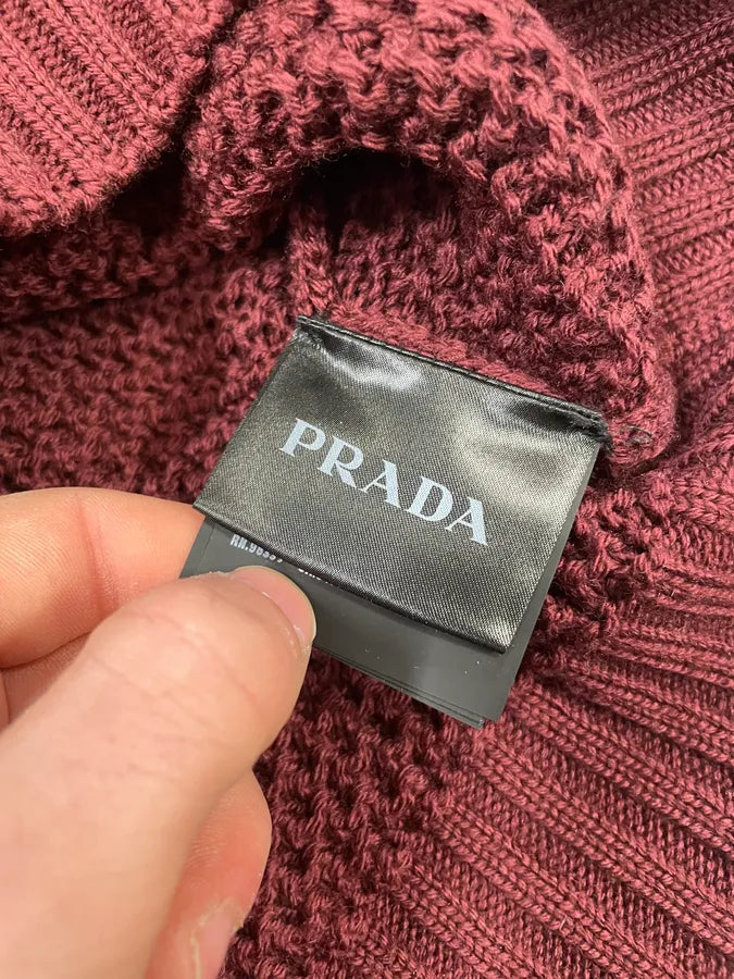 AW2018 Prada Bordeaux Wool Sweater (L) TUpJiOM 8