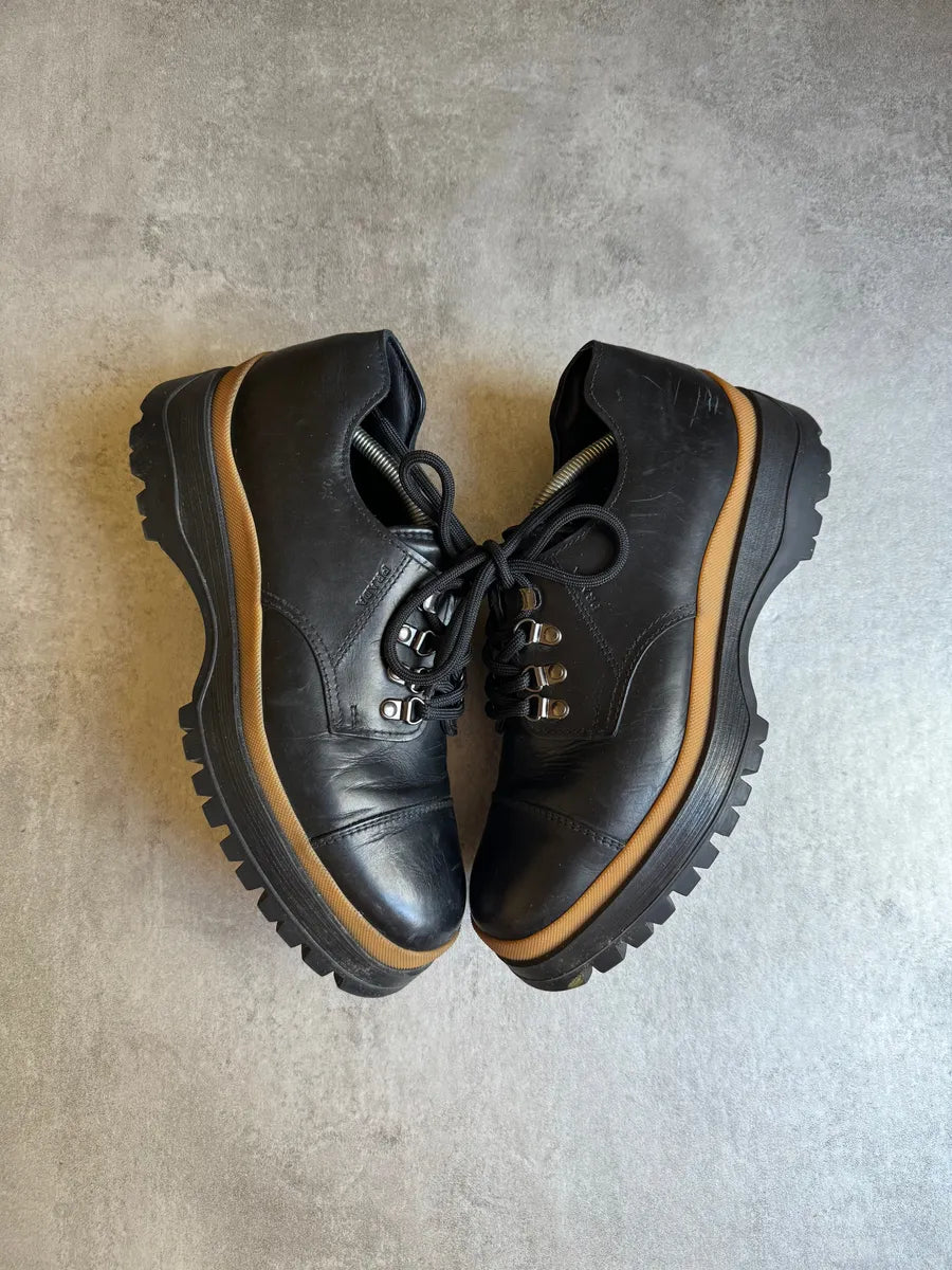 AW2018 Prada Brixxen Derby Lace Ups Black Leather Shoes (42eu/us8.5) 1