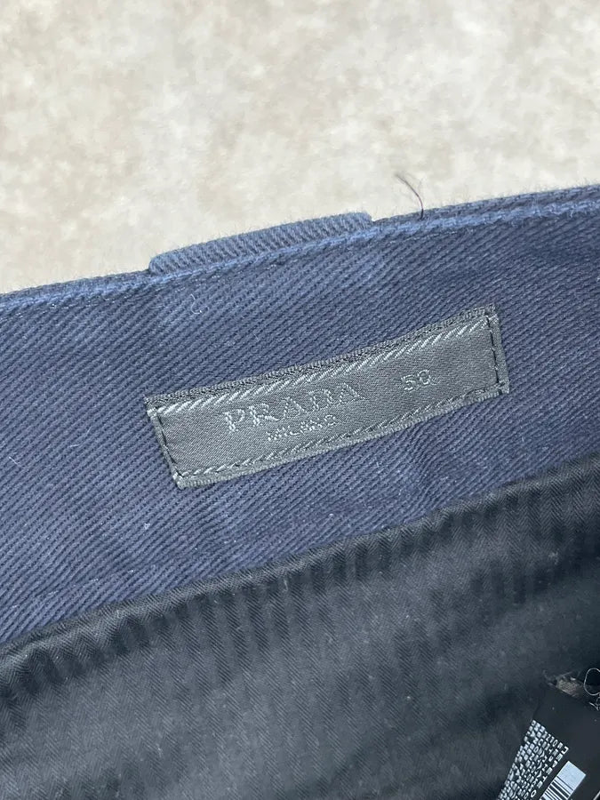 AW2018 Prada Dark Navy Oversized Cozy Pants DHPgzsh 13