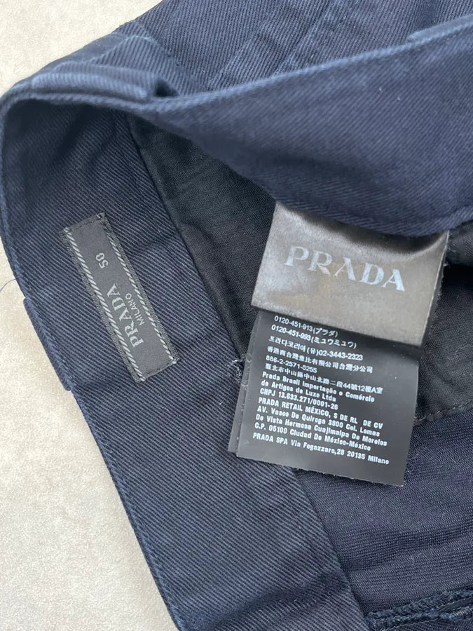 AW2018 Prada Dark Navy Oversized Cozy Pants DHPgzsh 14