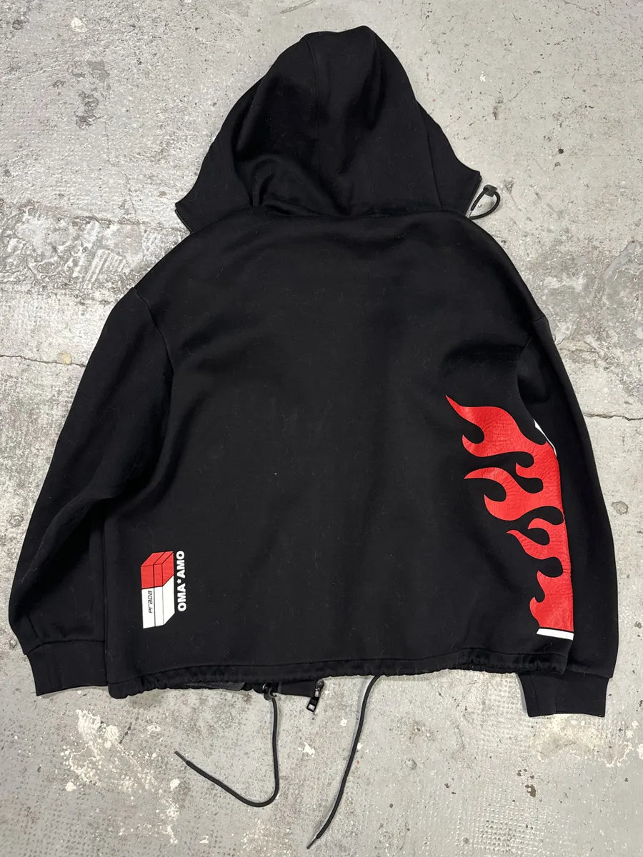 AW2018 Prada Graphic Logo Black Sweatshirt (M) fgDdfog 1