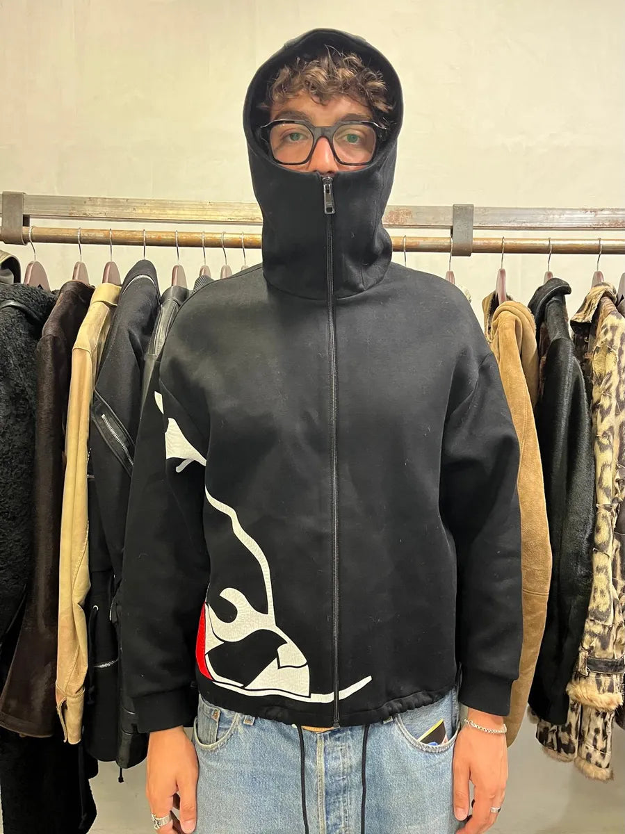 AW2018 Prada Graphic Logo Black Sweatshirt (M) fgDdfog 2