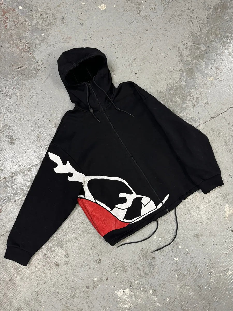 AW2018 Prada Graphic Logo Black Sweatshirt (M) fgDdfog 5