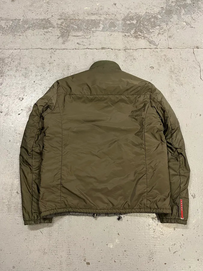 AW2018 Prada Linea Rossa Reversible Green & Grey Jacket mJjZXhW 10
