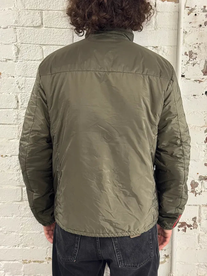 AW2018 Prada Linea Rossa Reversible Green & Grey Jacket mJjZXhW 3