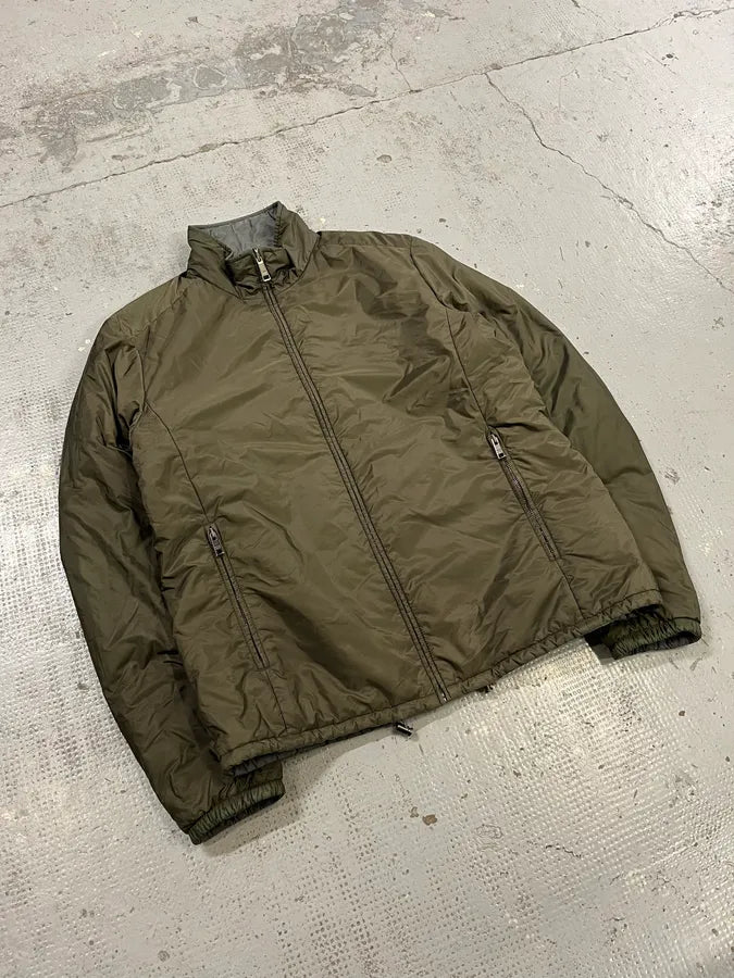 AW2018 Prada Linea Rossa Reversible Green & Grey Jacket mJjZXhW 5