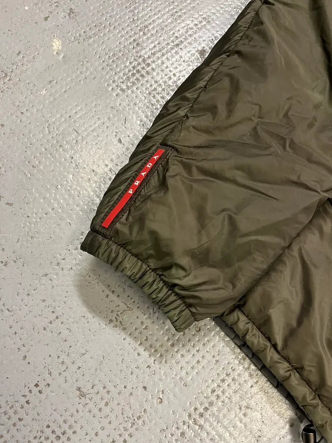 AW2018 Prada Linea Rossa Reversible Green & Grey Jacket mJjZXhW 7