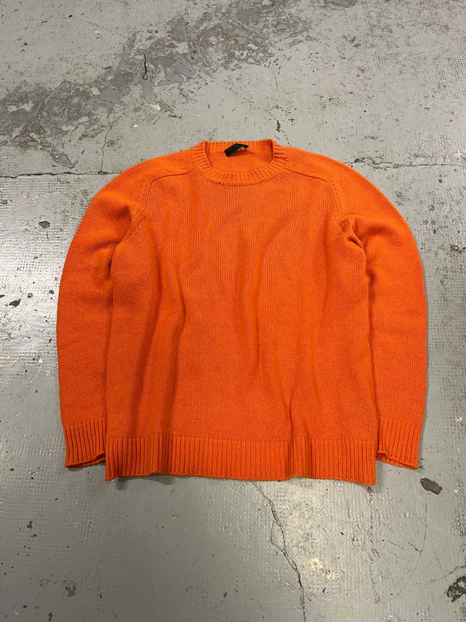 AW2018 Prada Orange Wool Minimalist Sweater ytglKUo 2