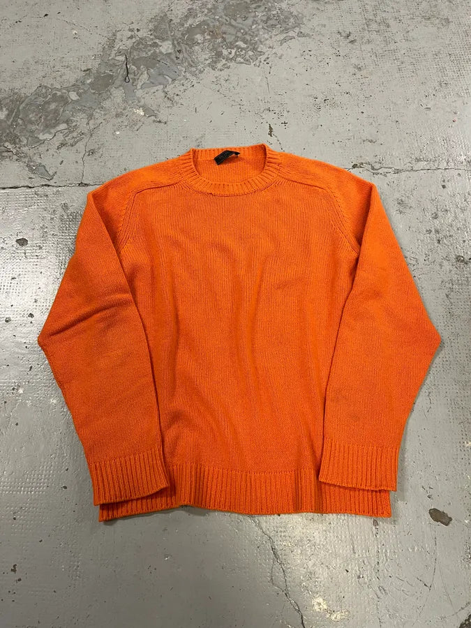 AW2018 Prada Orange Wool Minimalist Sweater ytglKUo 4