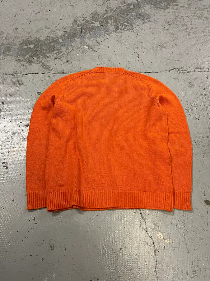 AW2018 Prada Orange Wool Minimalist Sweater ytglKUo 9