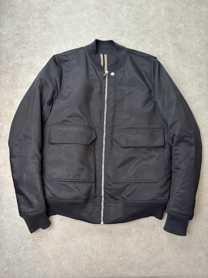 AW2018 Rick Owens Black Bomber Jacket xBNlYjJ 0