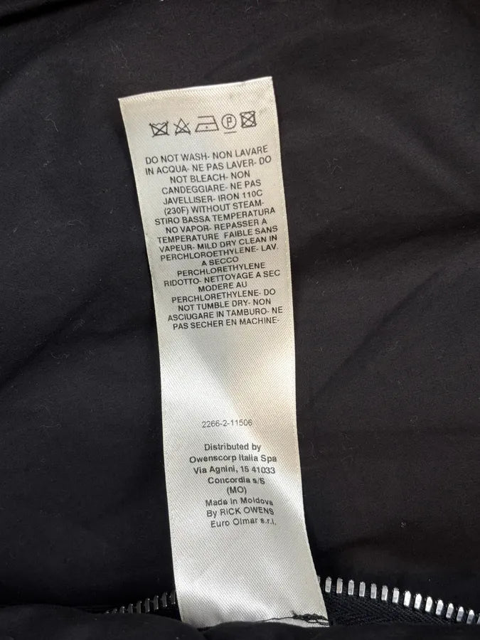 AW2018 Rick Owens Black Bomber Jacket xBNlYjJ 10
