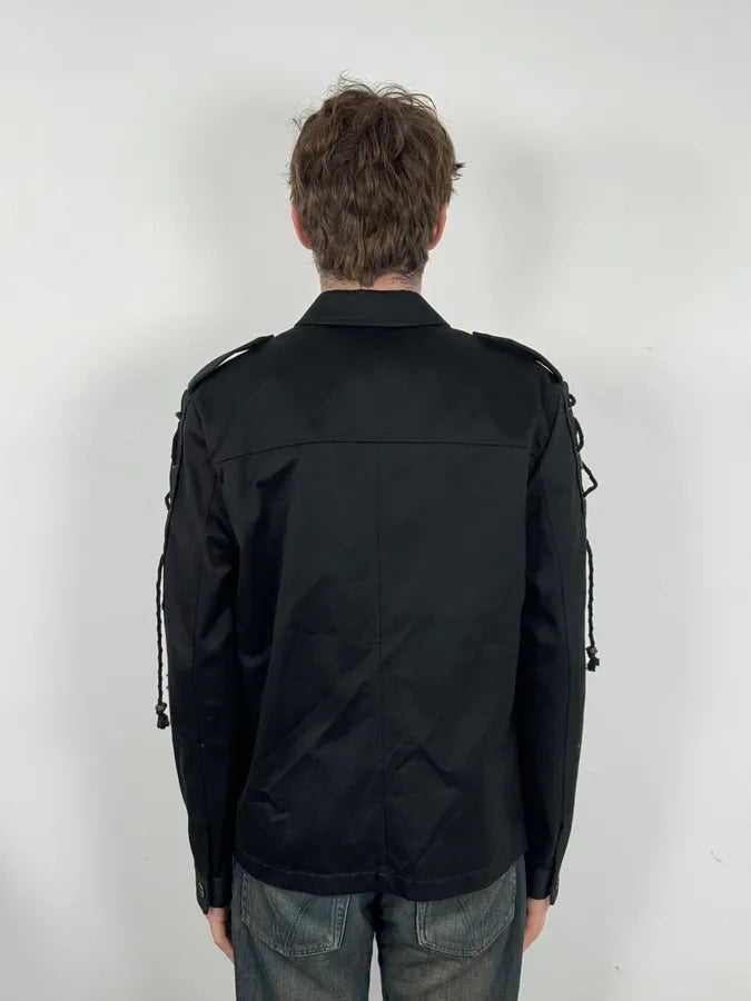 AW2018 Saint Laurent Black Laced Jacket dAbzWfe 2